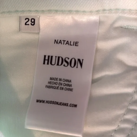 HUDSON Women’s Natalie Midrise Skinny Ankle Mint Green Jeans Size 29 (6-8)